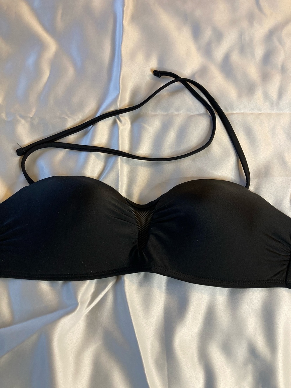 No Boundaries Black Strapless Bandeau with Removable Halter
